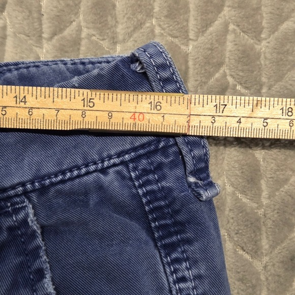 Hollister Mens Blue Chino Shorts Size 31 Button Fly Cotton Twill 3H0502 - Picture 5 of 10